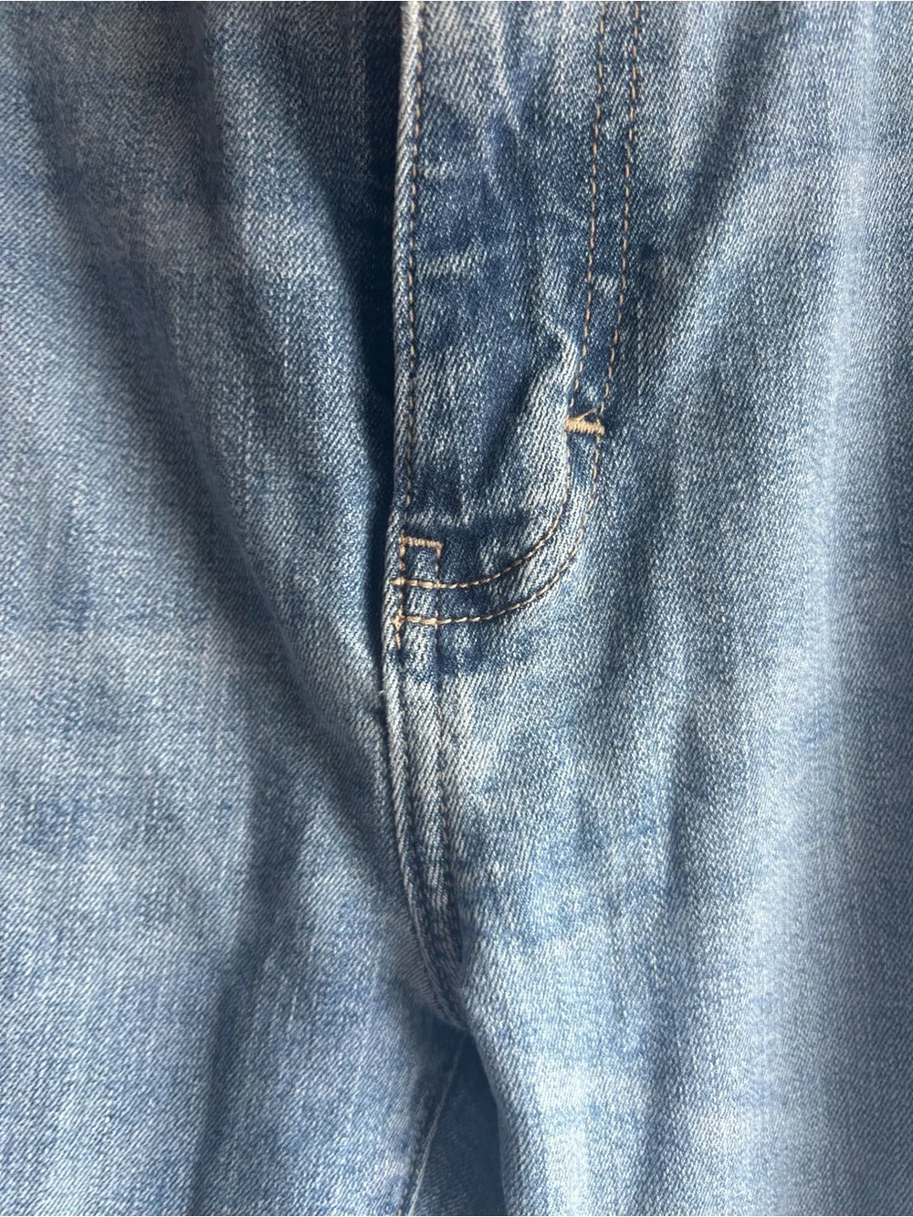 J Crew Flex Men’s 34x32 Blue Jeans Zip Up Straight Leg 5 Pocket